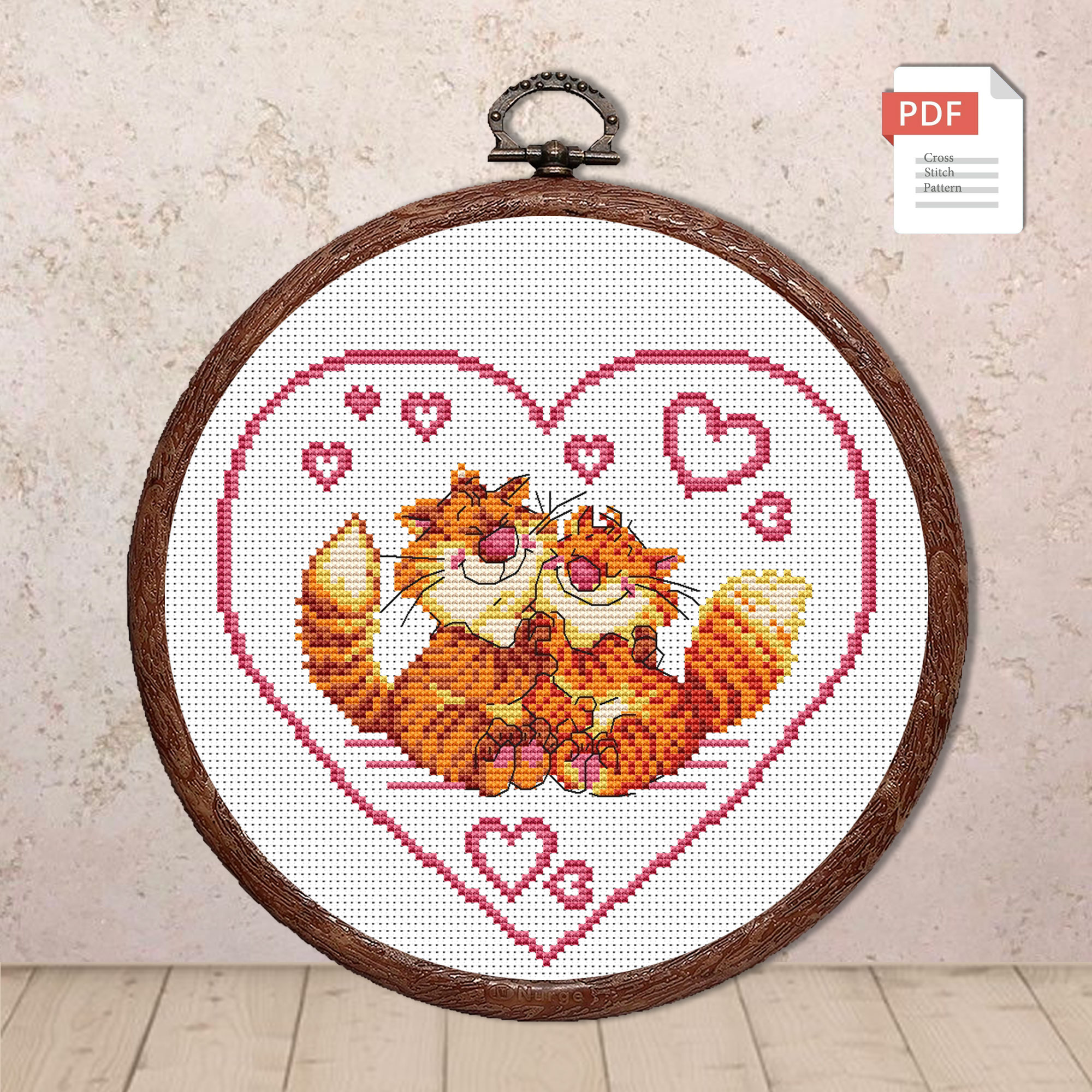 Cats in Love Cross Stitch Pattern #lov.012