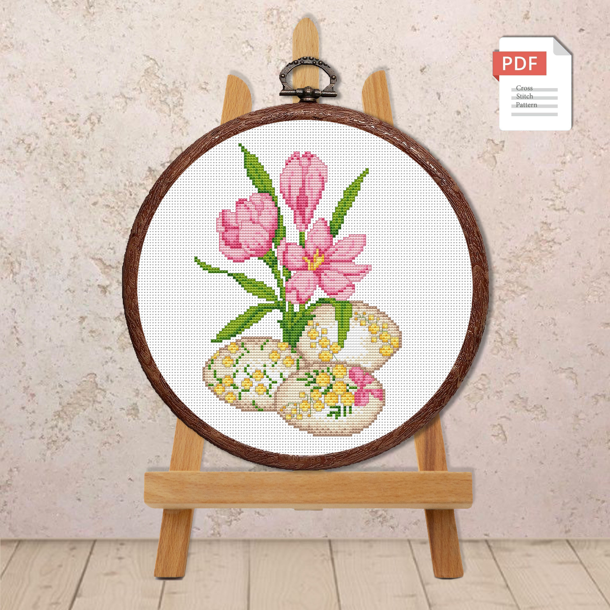 Happy Easter Cross Stitch Pattern #eas.010 - Image 2