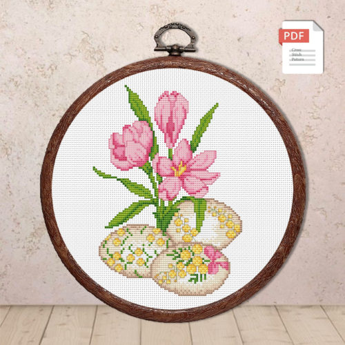 Happy Easter Cross Stitch Pattern #eas.010