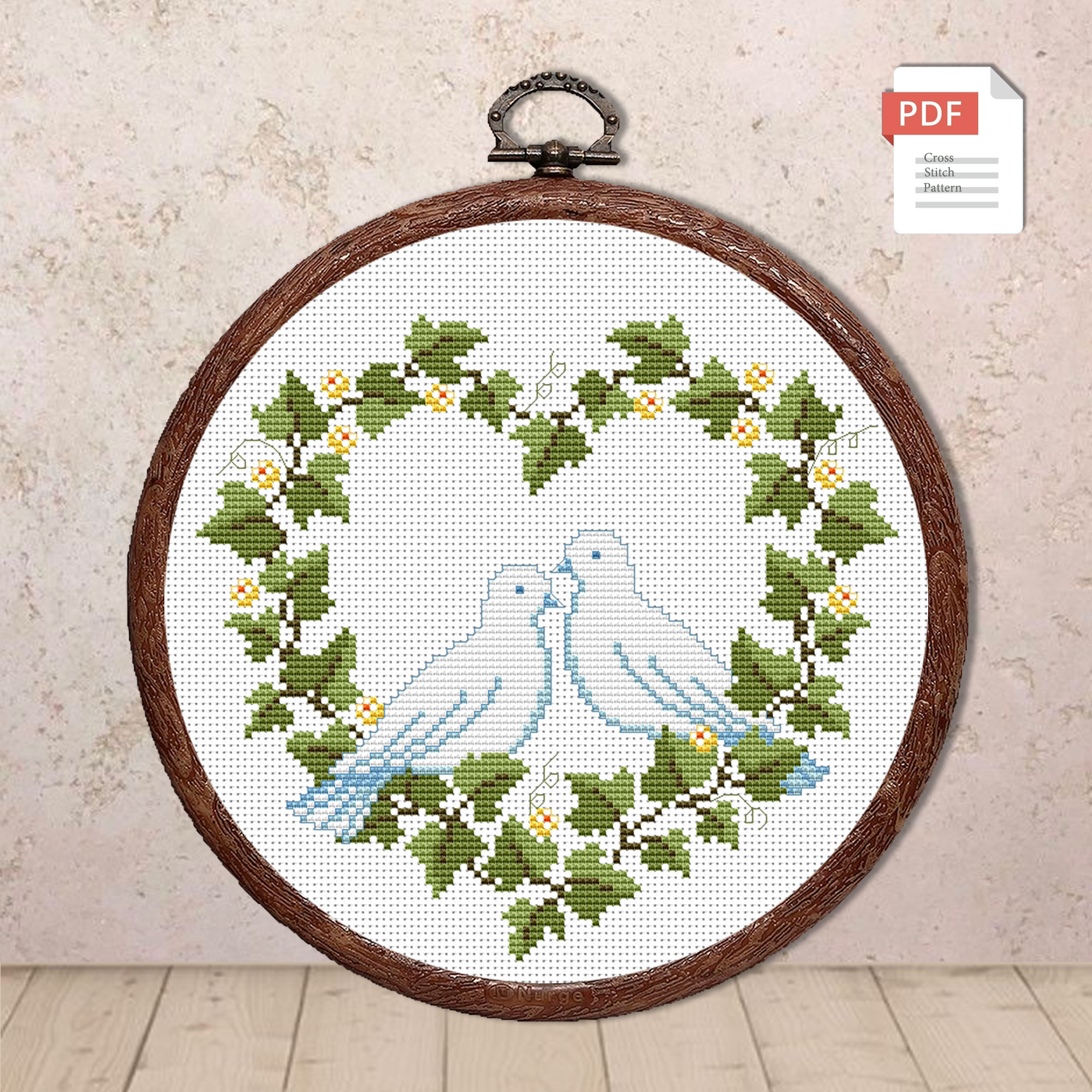 Flowers Heart Cross Stitch Patterns #lov.025