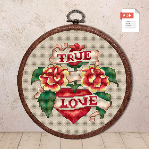 True Love Cross Stitch Patters #lov.026