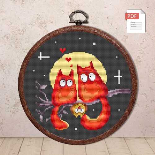 Cats in Love Cross Stitch Pattern #lov.027