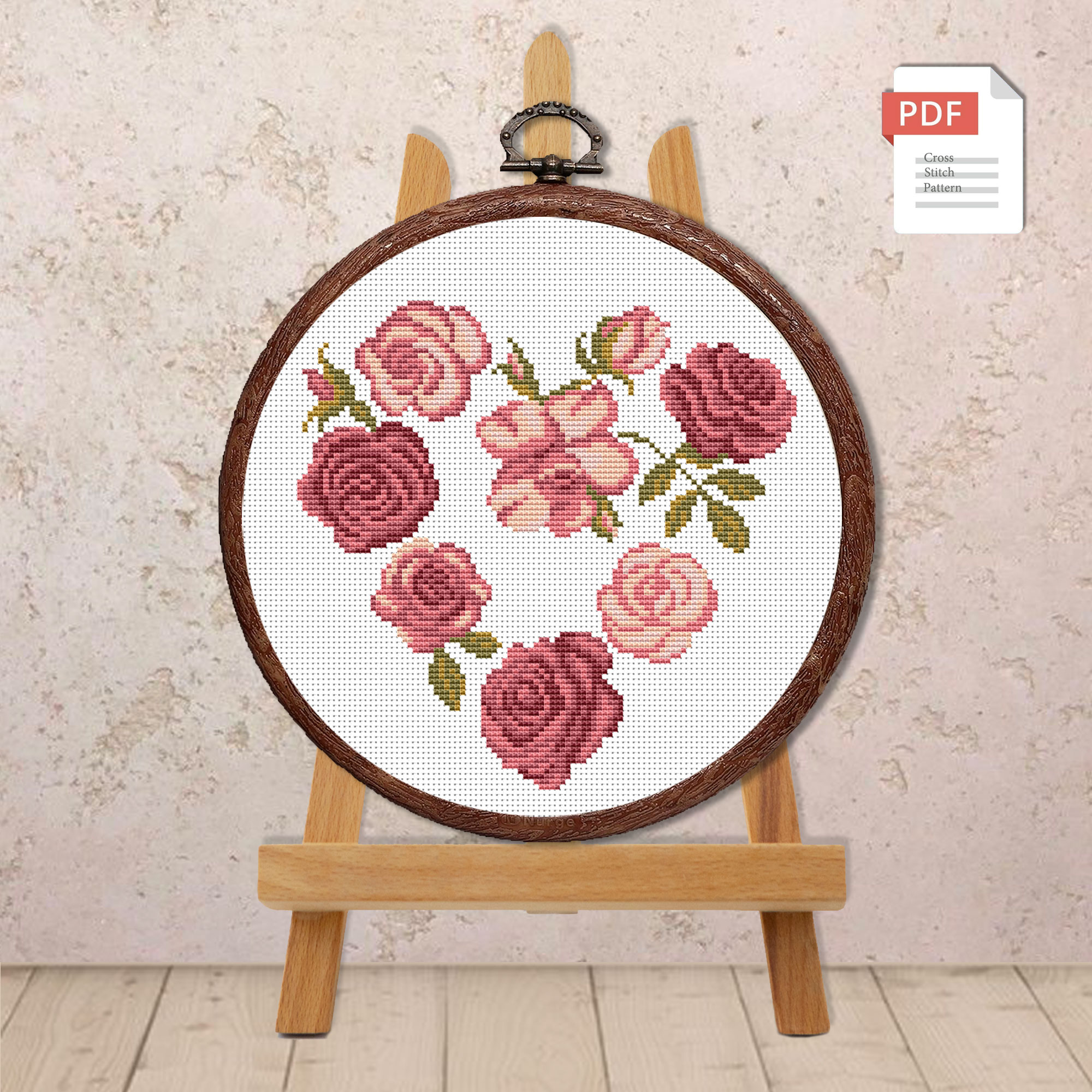 Heart of Roses Cross Stitch Pattern #lov.033 - Image 3