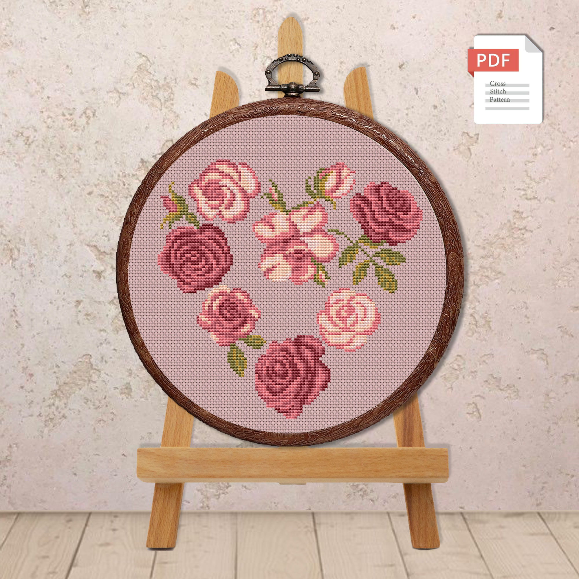 Heart of Roses Cross Stitch Pattern #lov.033 - Image 2