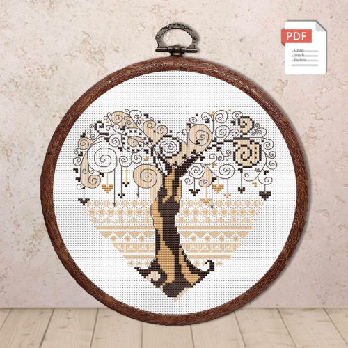 Love Tree Cross Stitch Pattern #lov.049