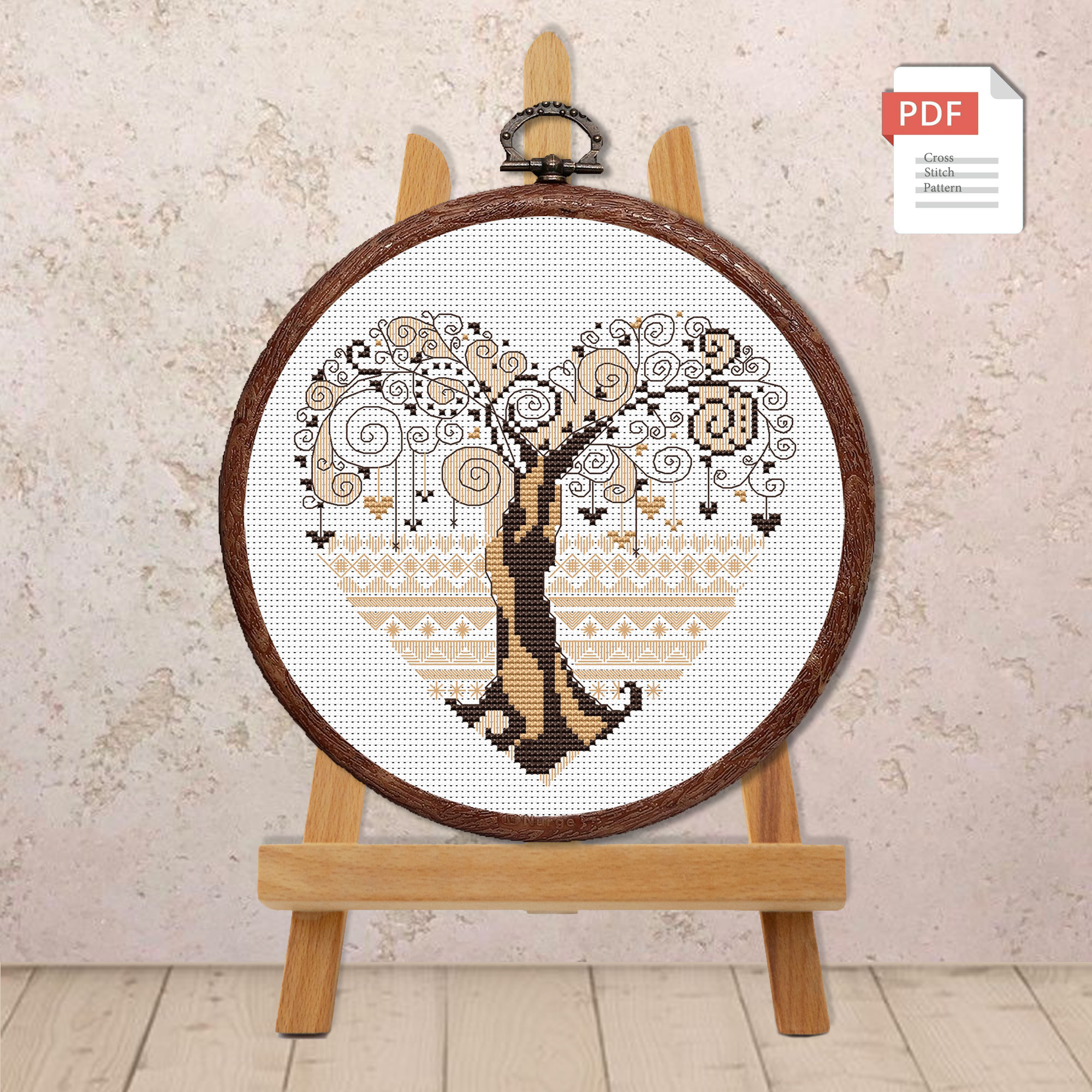 Love Tree Cross Stitch Pattern #lov.049 - Image 3