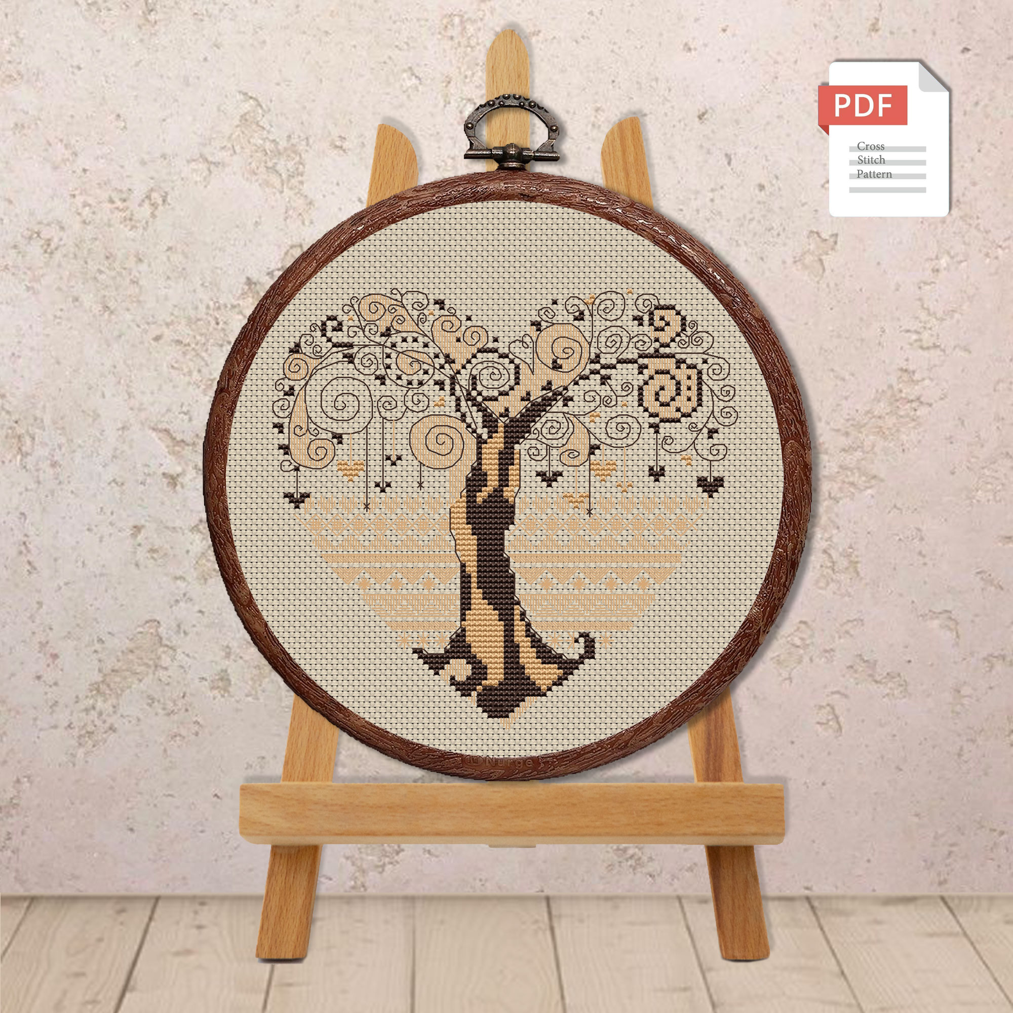 Love Tree Cross Stitch Pattern #lov.049 - Image 2