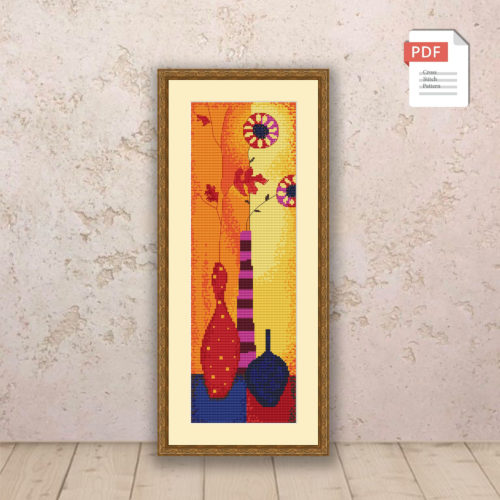 Abstract Vases Cross Stitch Pattern #abs006
