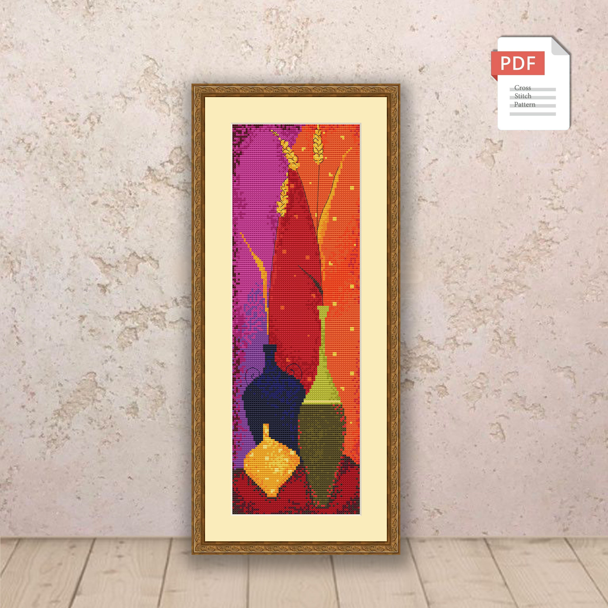 Set of Abstract Cross Stitch Pattern #abs009 - Image 3