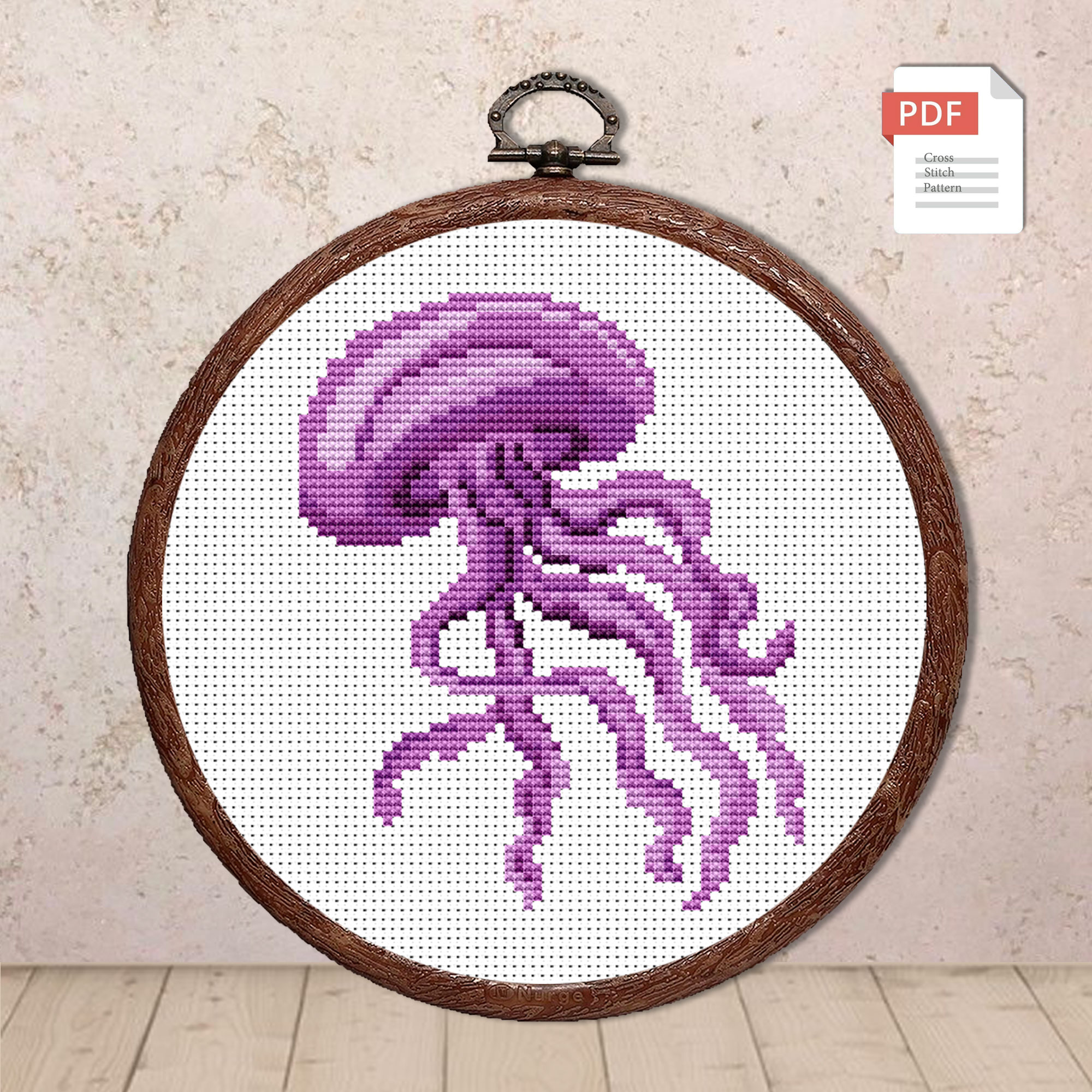 The Jellyfish Cross Stitch Pattern #anm012