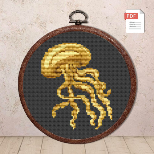 The Jellyfish Cross Stitch Pattern #anm014