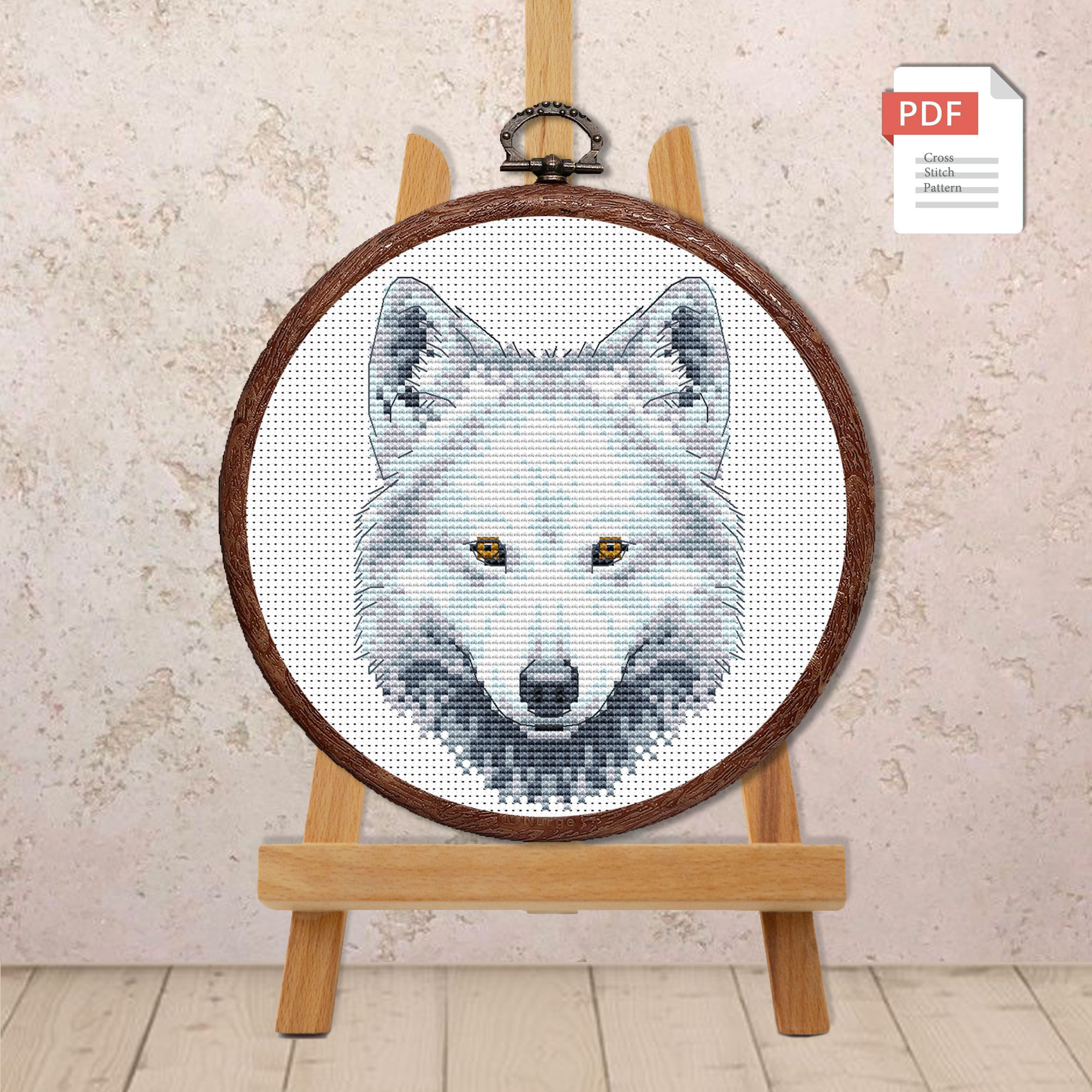 The Wolf Cross Stitch Pattern #anm015 - Image 2