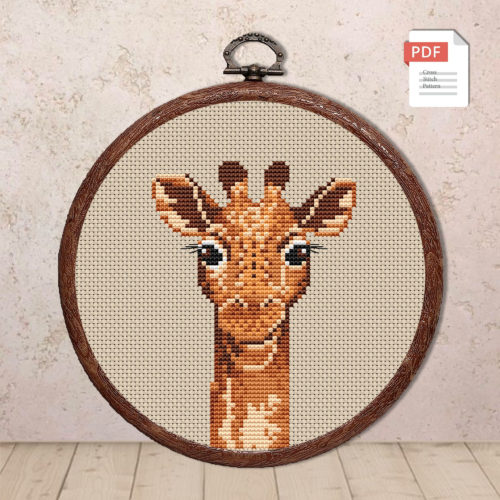 The Giraffe Cross Stitch Pattern #anm017