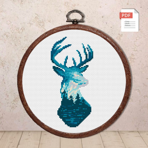 Deer Cross Stitch Pattern #anm019