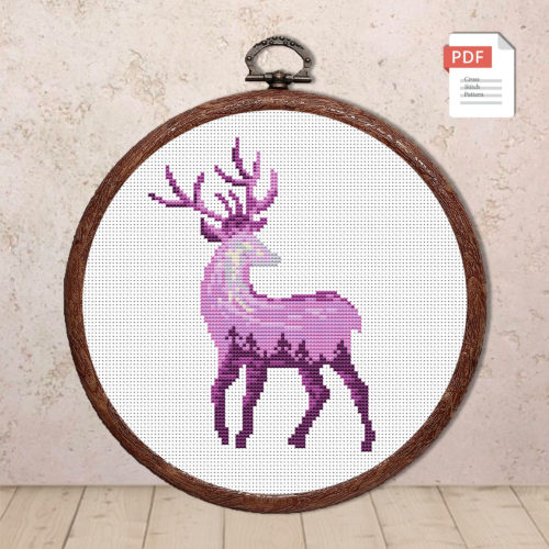 Deer Cross Stitch Pattern #anm023