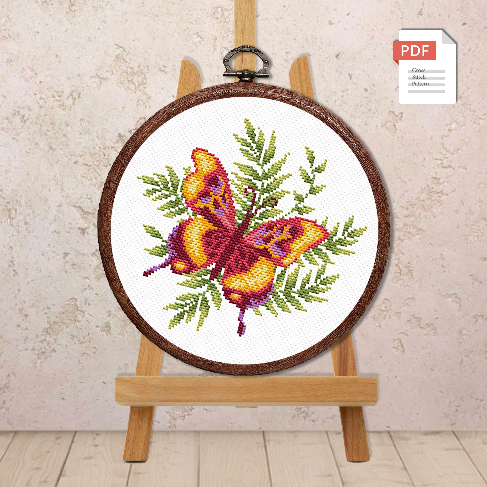 Butterfly Cross Stitch Pattern #anm038 - Image 2