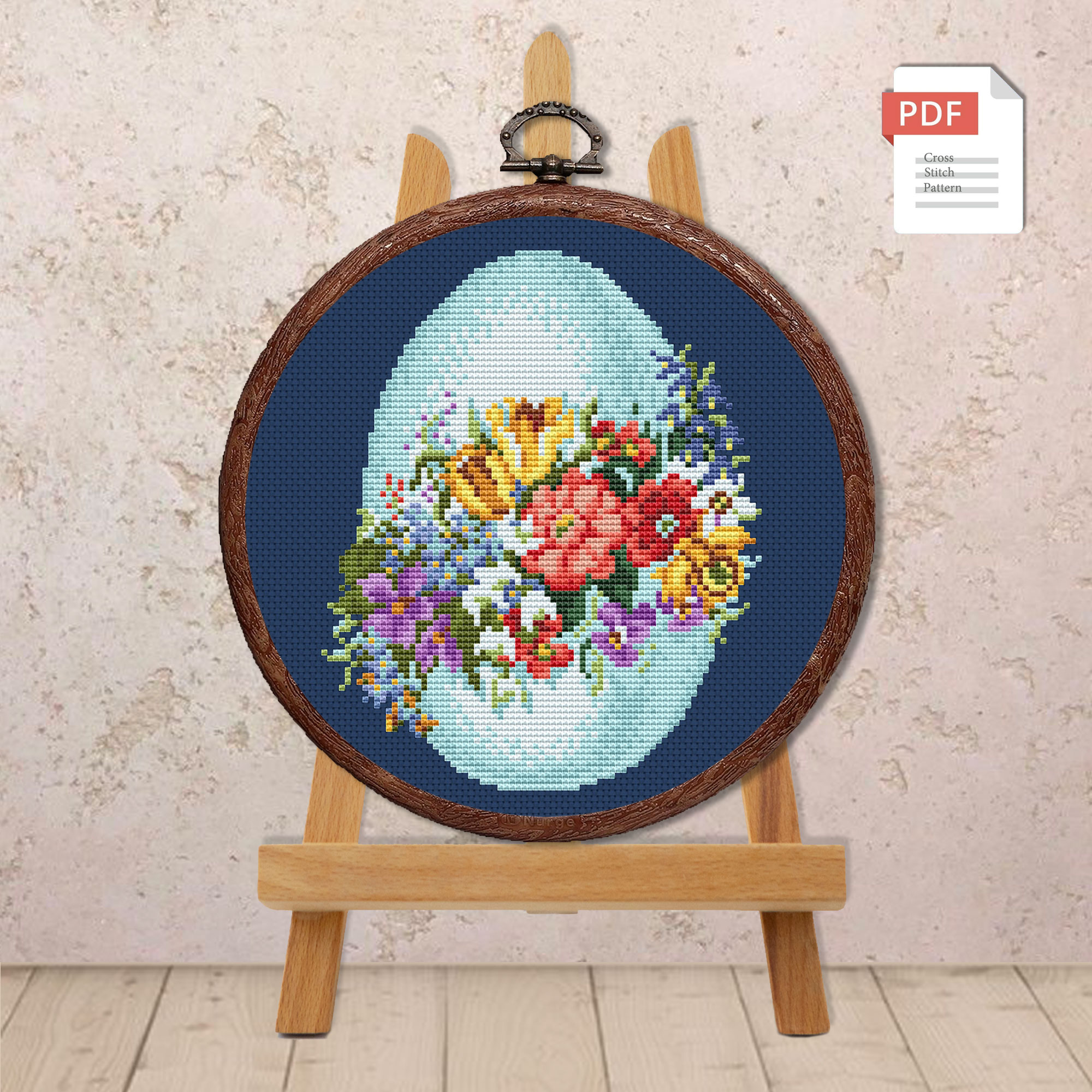 Happy Egg Cross Stitch Pattern #eas.014 - Image 2