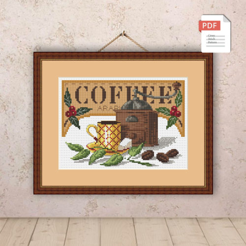 Coffee Cross Stitch Pattern #kt.001