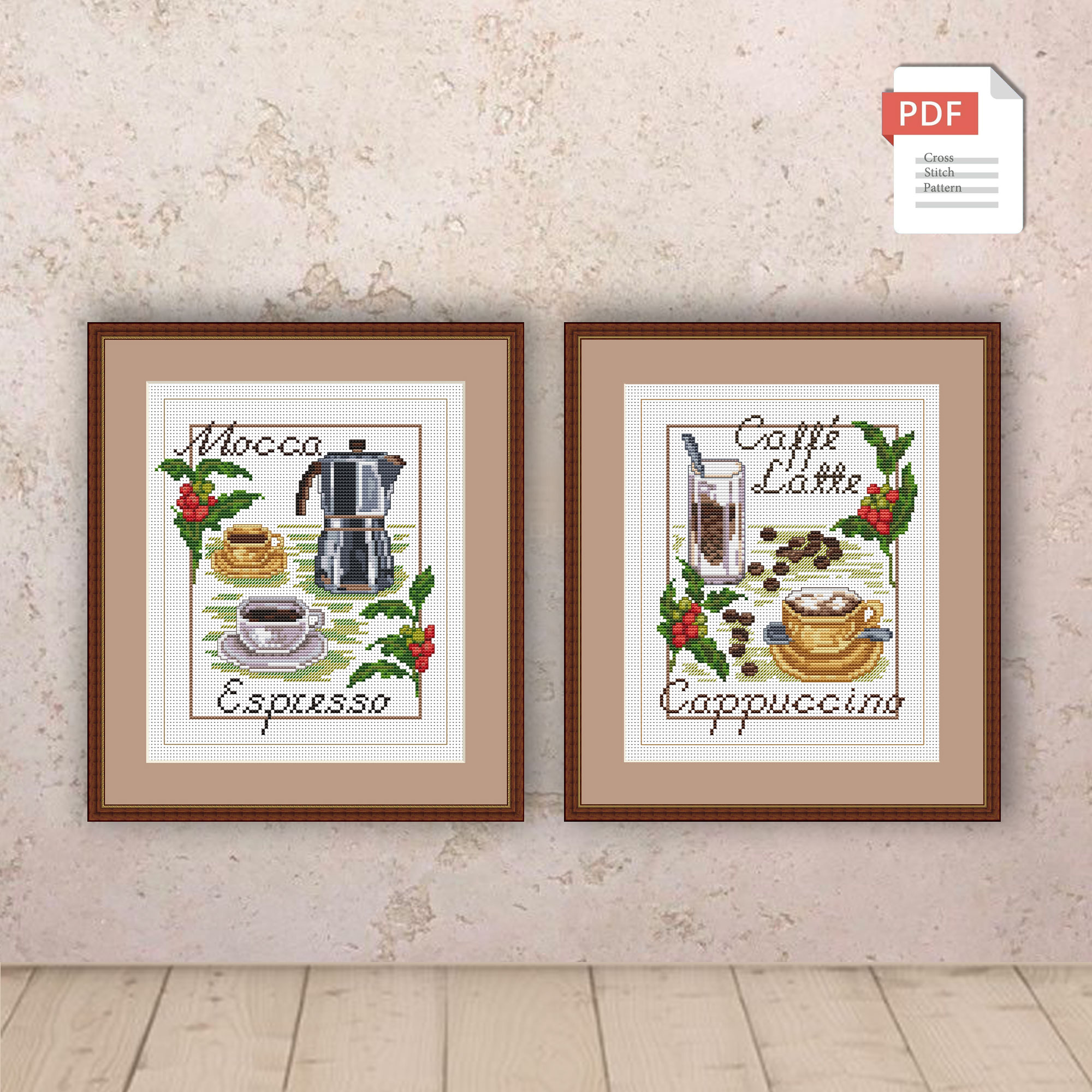 Mocca Espresso Cross Stitch Pattern #kt.003 - Image 3