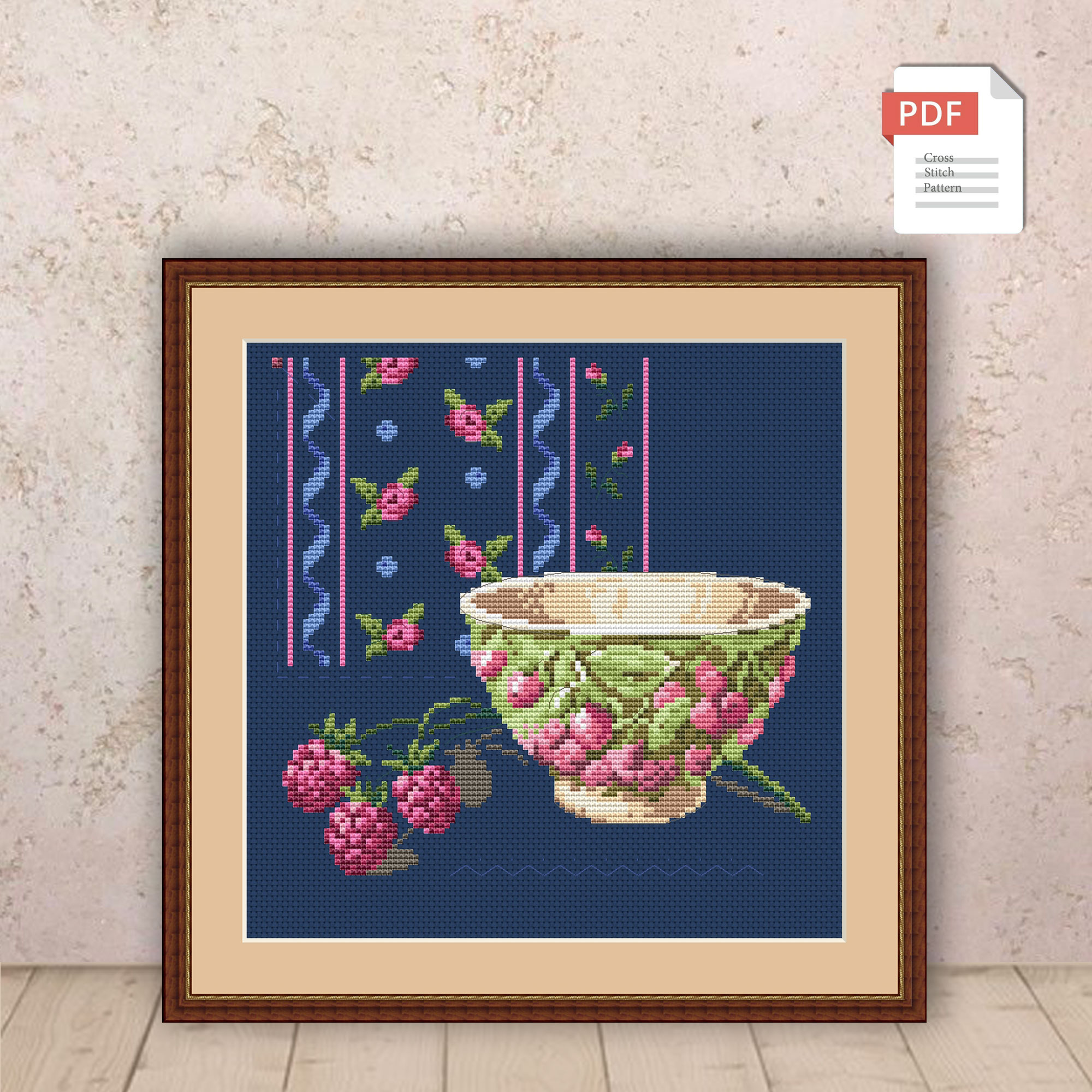 Raspberry Cross Stitch Pattern #kt.008 - Image 3