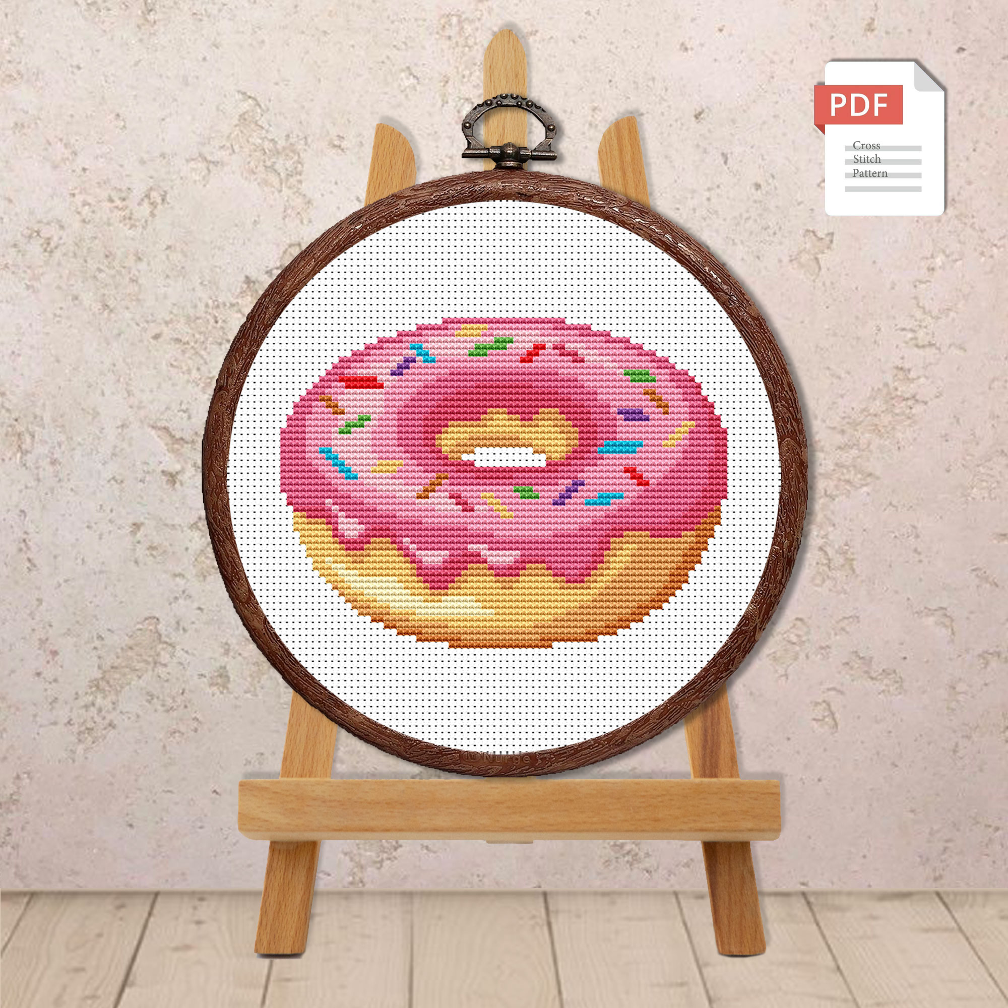 Set of Donuts Cross Stitch Patterns #kt034 - Image 2