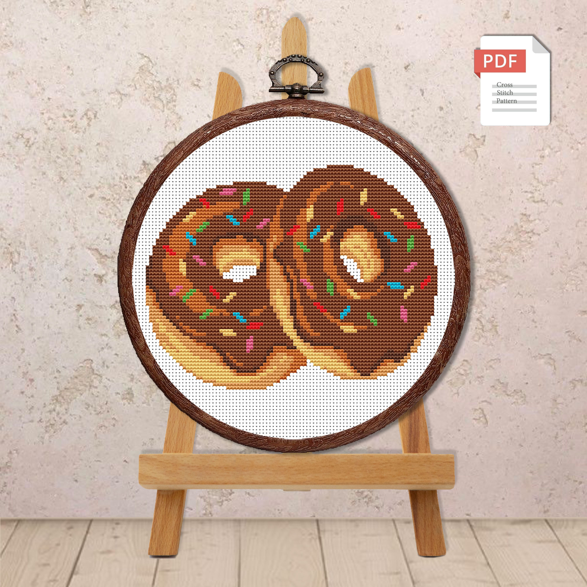 Set of Donuts Cross Stitch Patterns #kt034 - Image 4
