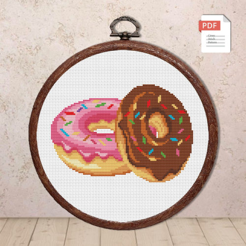 Donuts Cross Stitch Pattern #kt019