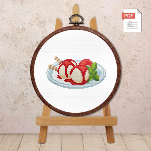 Ice Cream Cross Stitch Pattern #kt022