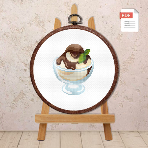 Ice Cream Cross Stitch Pattern #kt023