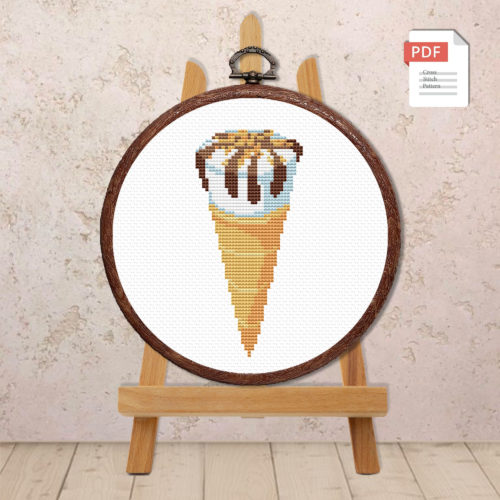 Ice Cream Cross Stitch Pattern #kt024