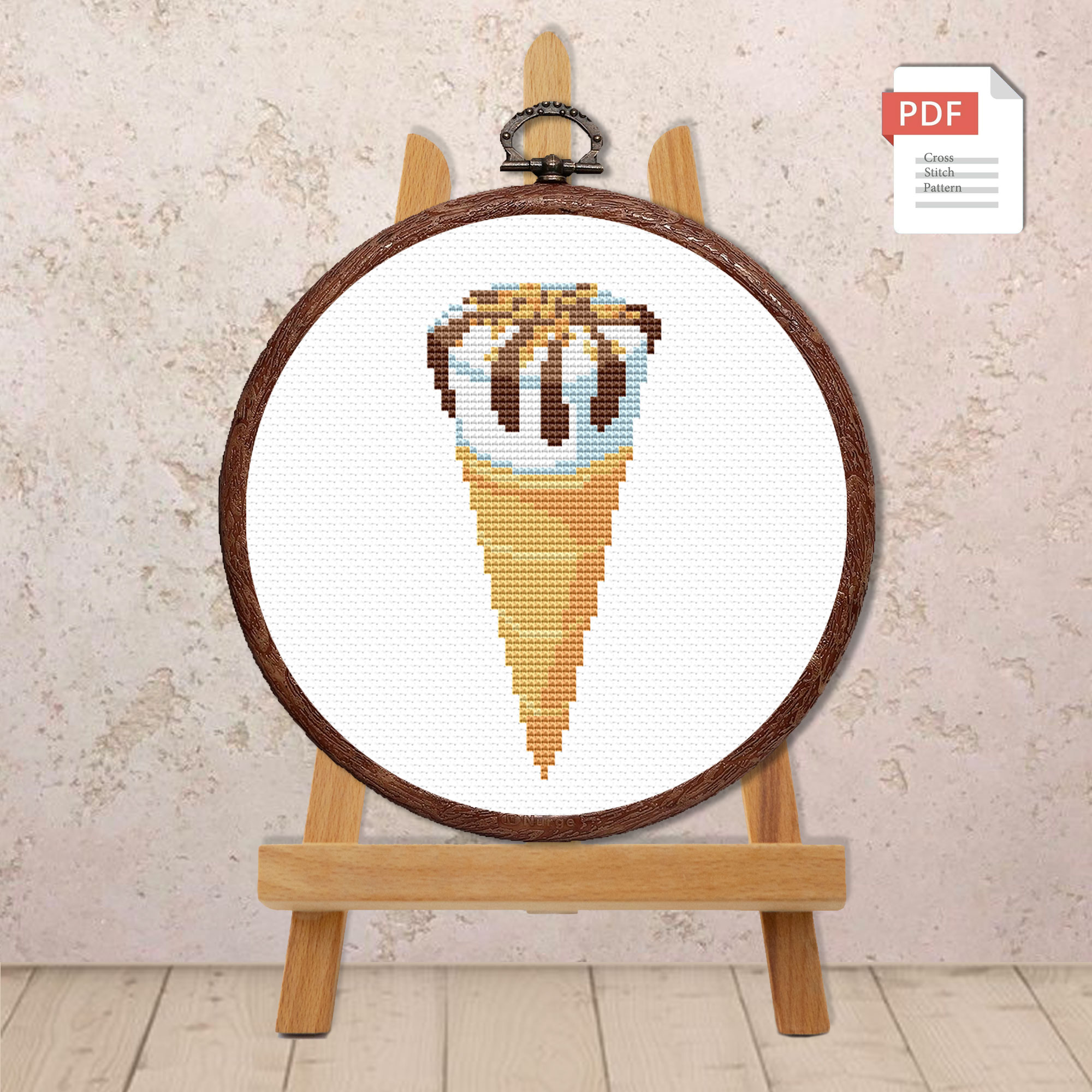 Ice Cream Cross Stitch Pattern #kt024
