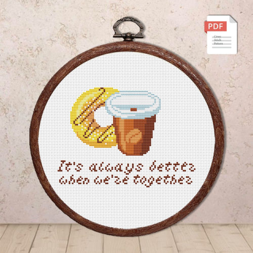 Dessert and Coffee Cross Stitch Pattern #kt027