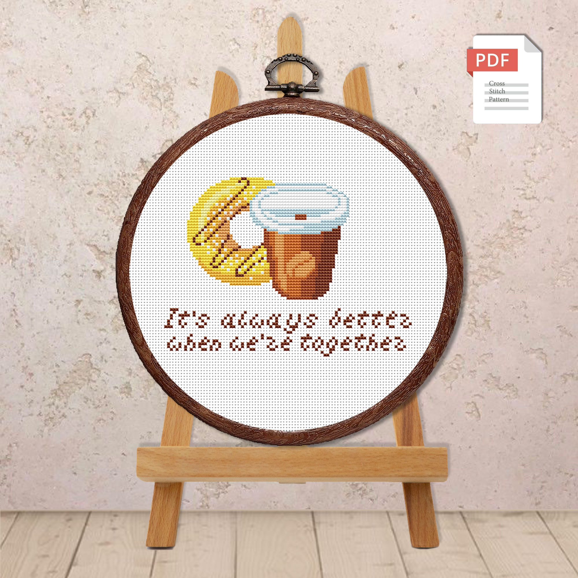 Dessert and Coffee Cross Stitch Pattern #kt027 - Image 2