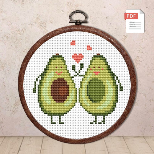 The Avocado Cross Stitch Pattern #kt031