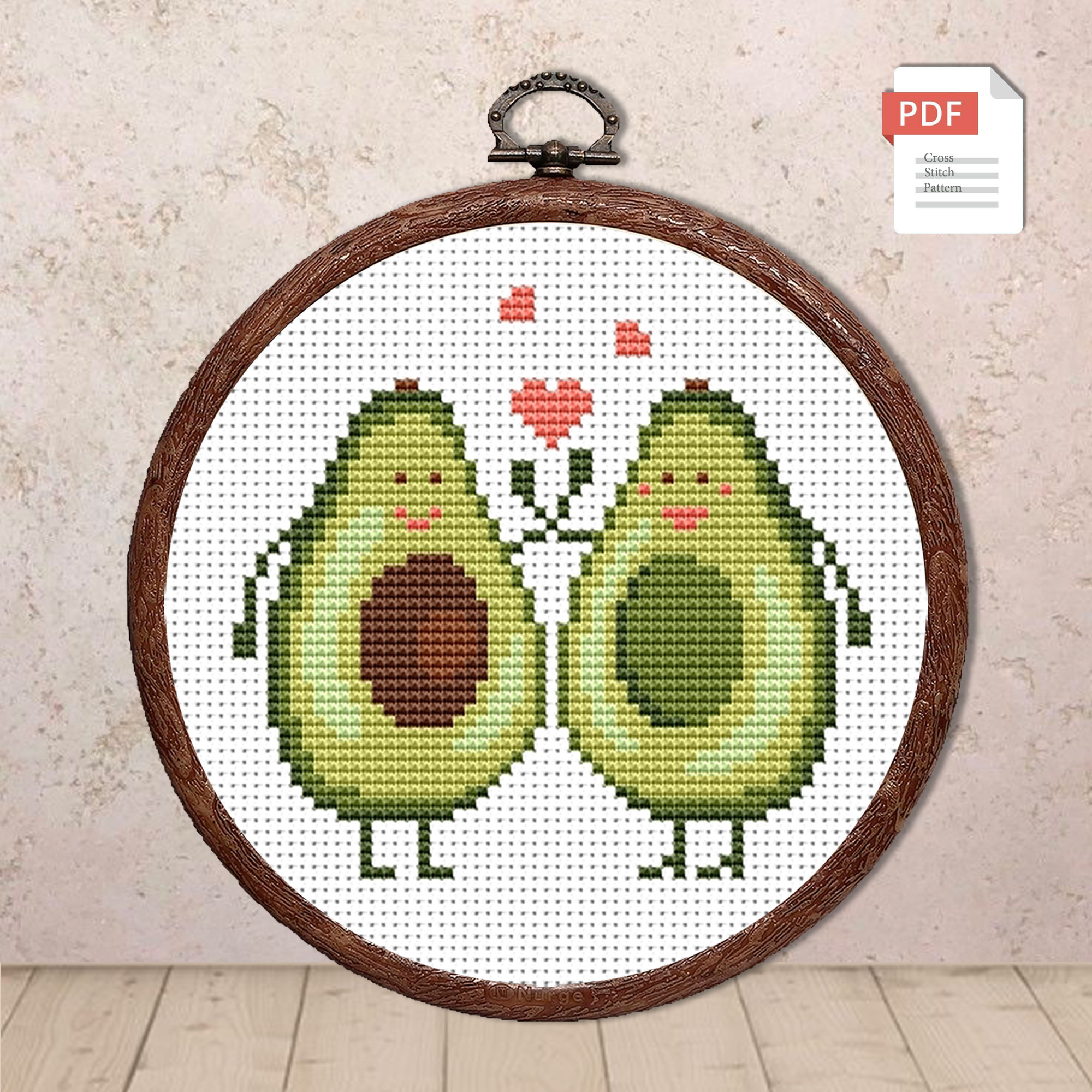 The Avocado Cross Stitch Pattern #kt031