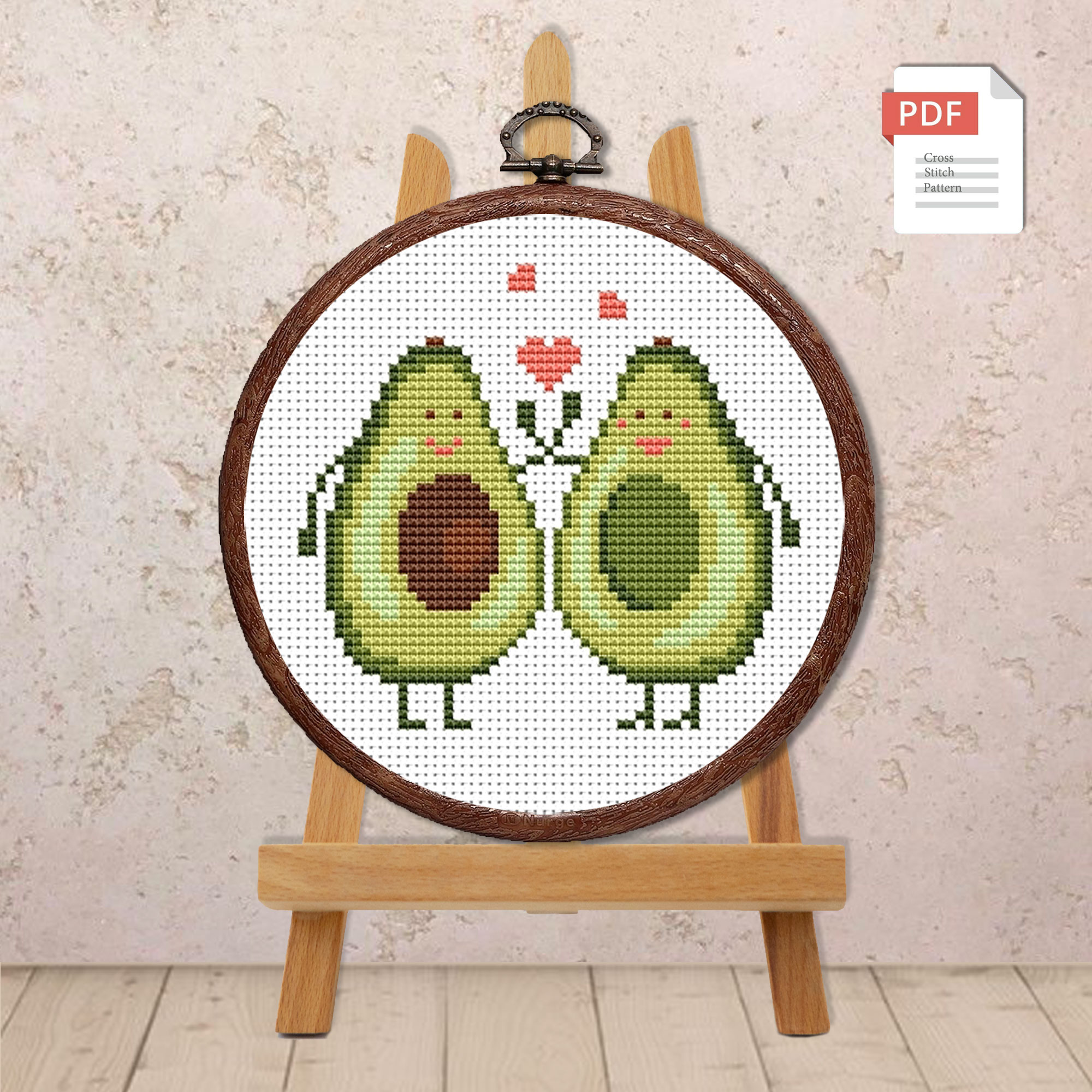The Avocado Cross Stitch Pattern #kt031 - Image 2