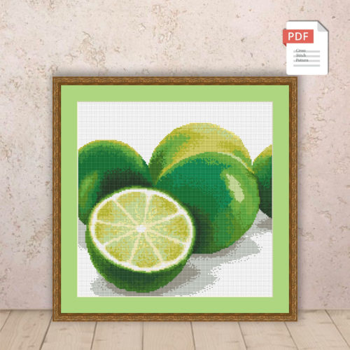 Lime Cross Stitch Pattern #ktc003