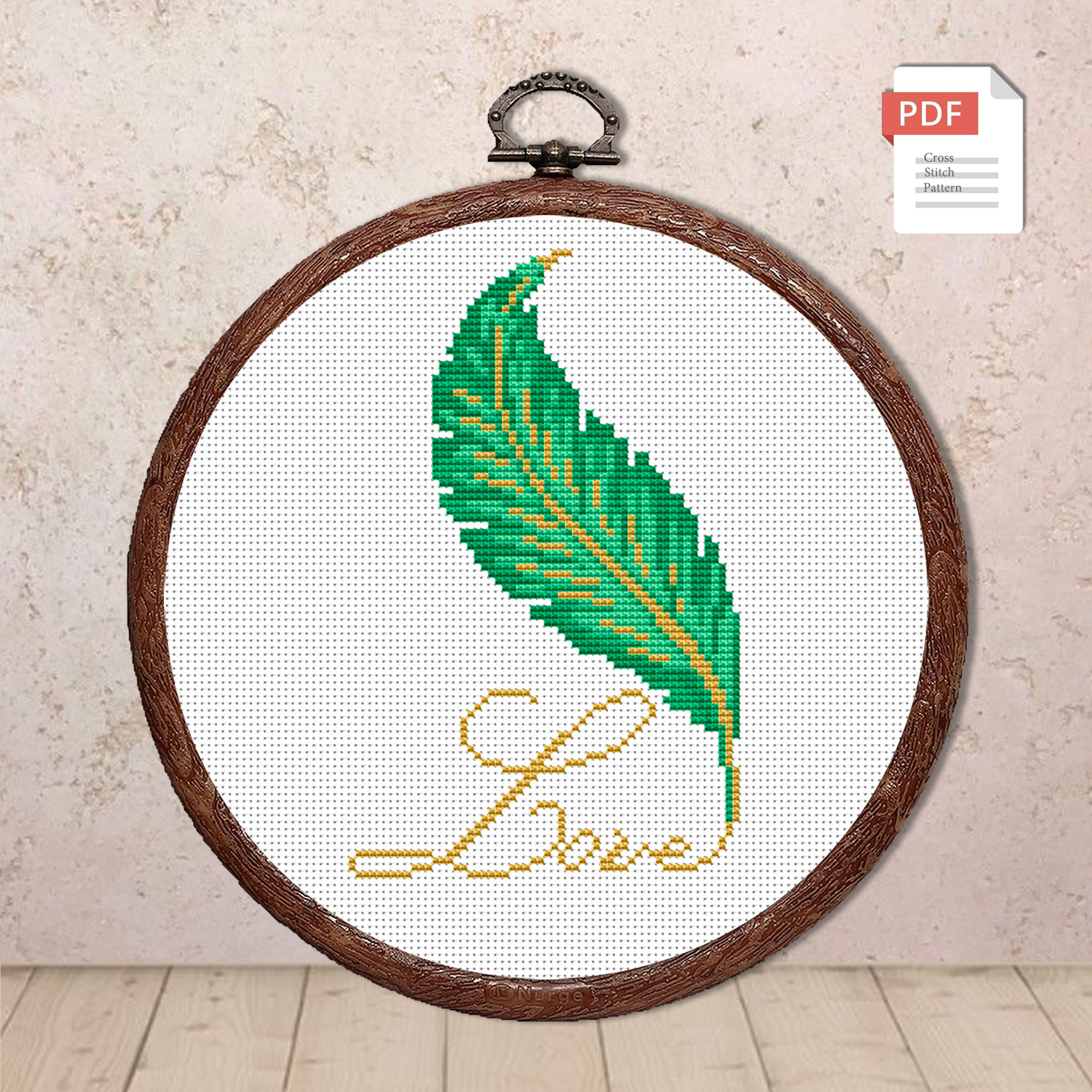 Feather Love Cross Stitch Pattern #oth008