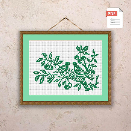 Spring Birds Cross Stitch Pattern #ssn076