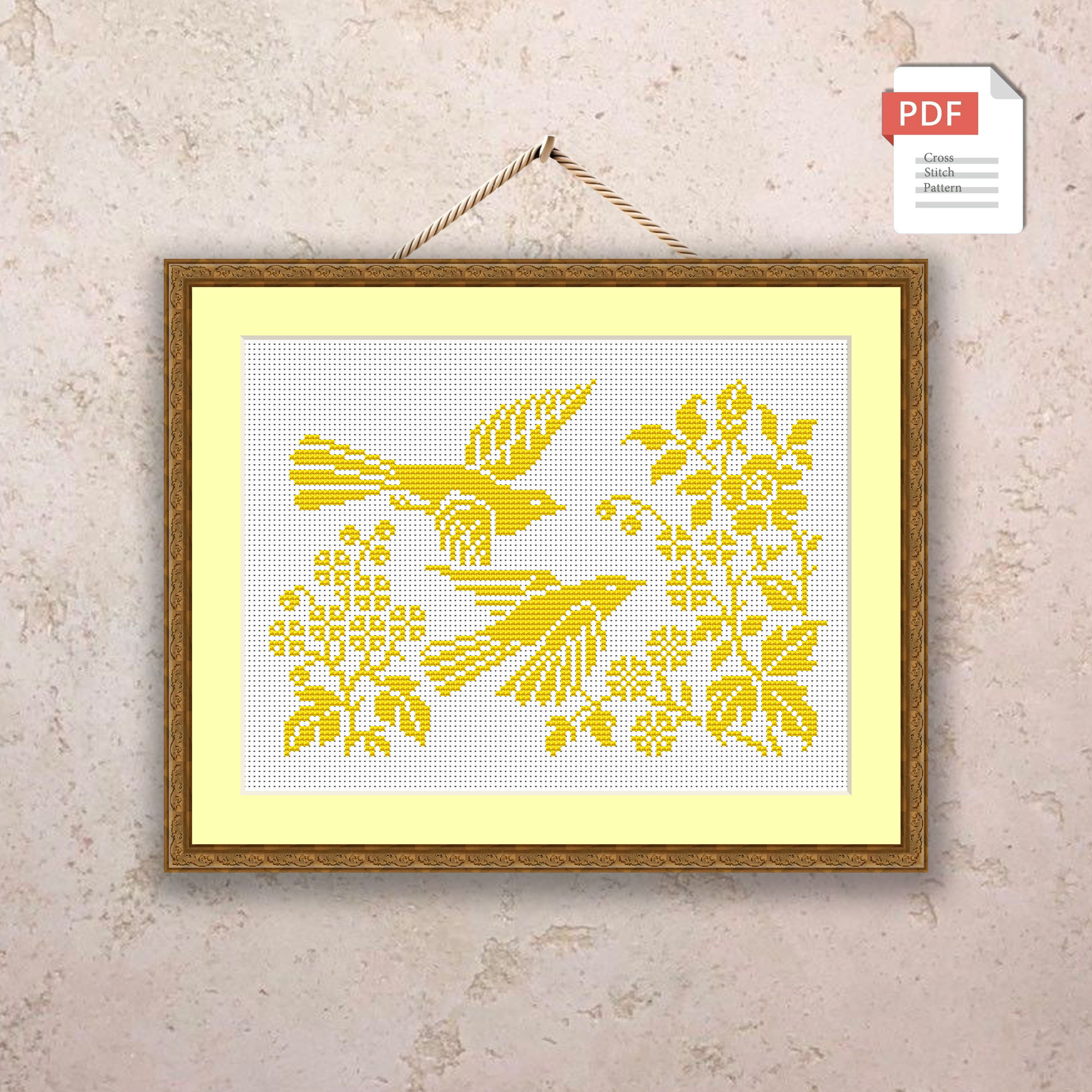 Set of 4 Seasons Birds Cross Stitch Pattern #ssn080 - Image 3
