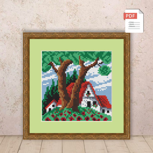Summer Landscape Cross Stitch Pattern #ssn097