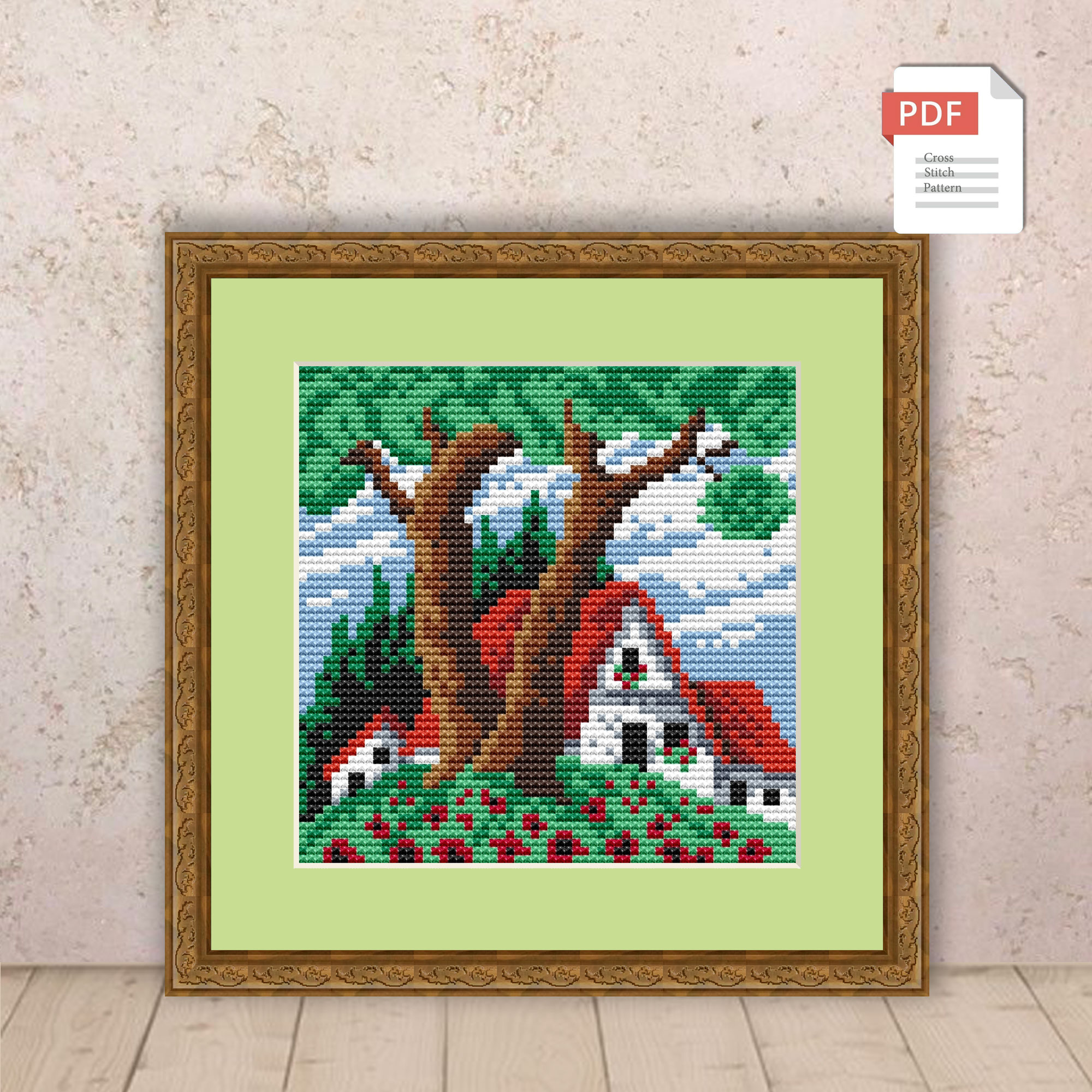 Summer Landscape Cross Stitch Pattern #ssn097