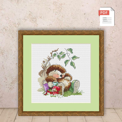 Summer Hedgehog Cross Stitch Pattern #ssn112