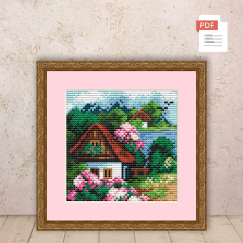 Spring Landscape Cross Stitch Pattern #ssn131