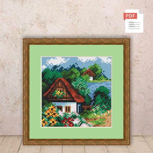 Summer Landscape Cross Stitch Pattern #ssn132