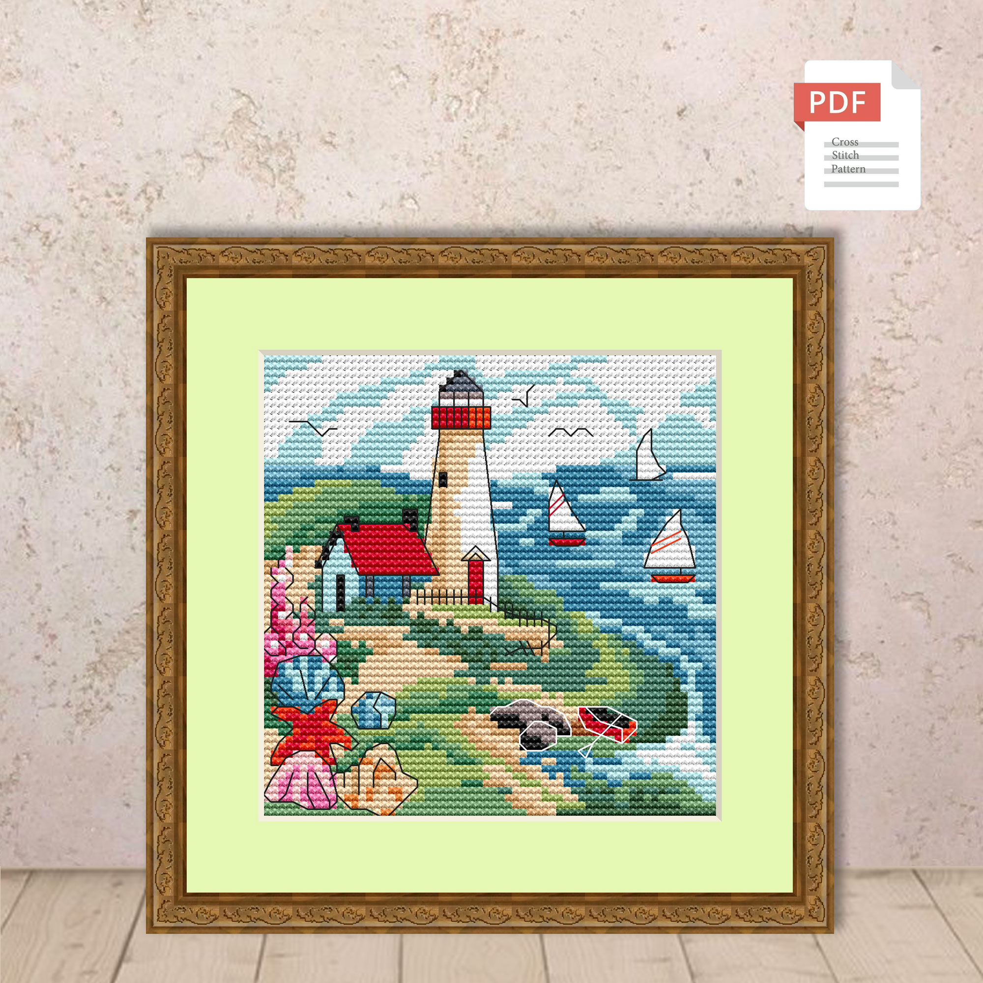 Summer Landscape Cross Stitch Pattern #ssn137