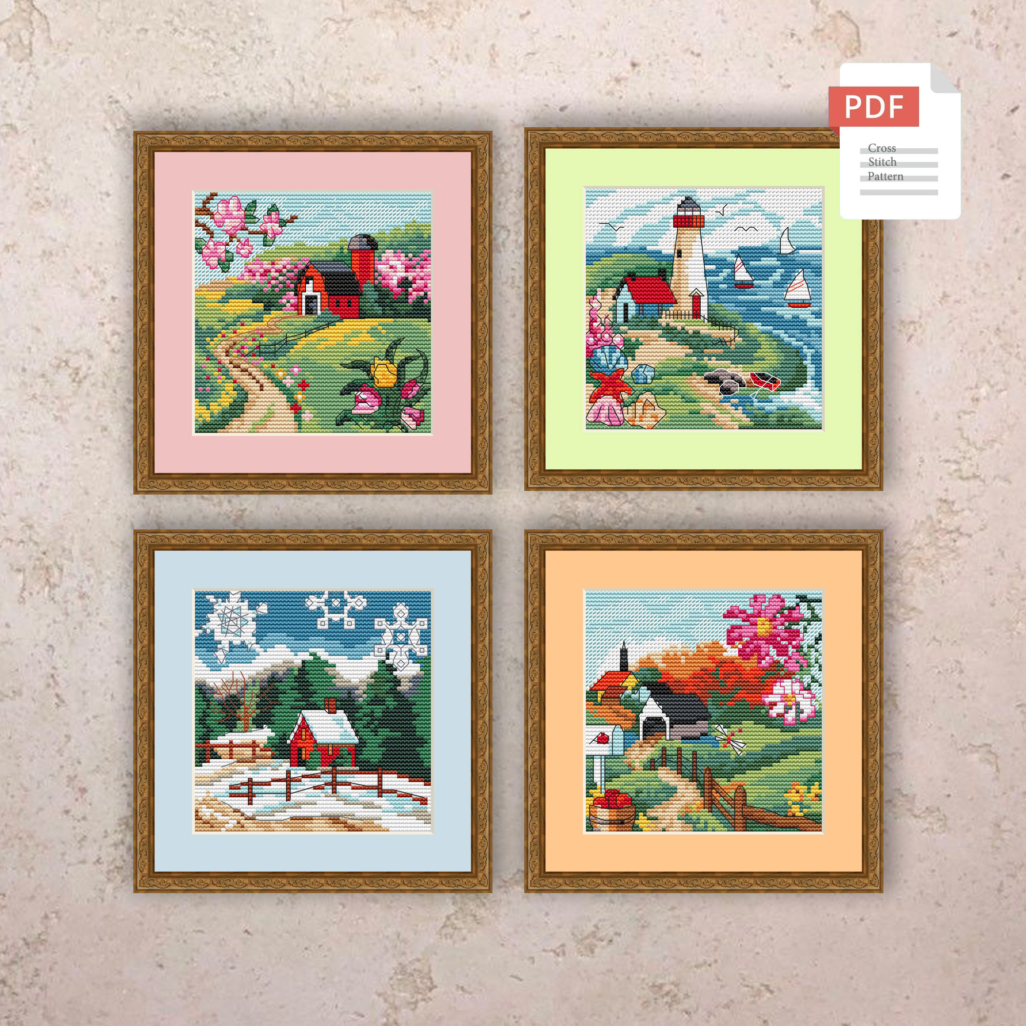 Winter Landscape Cross Stitch Pattern #ssn139 - Image 2
