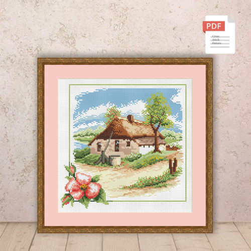 Spring Landscape Cross Stitch Pattern #ssn141