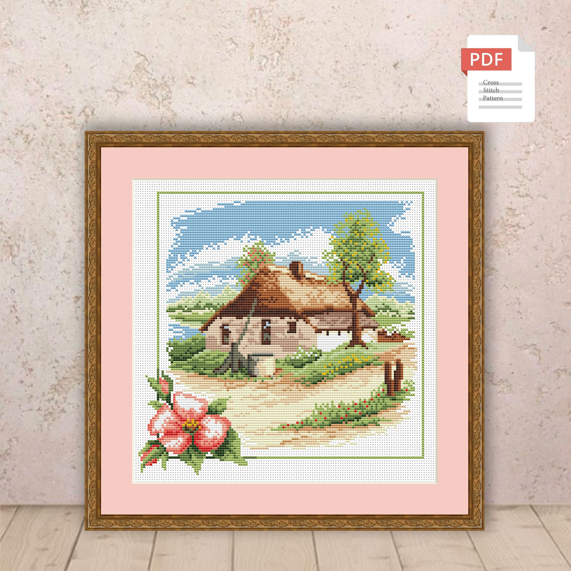 Spring Landscape Cross Stitch Pattern #ssn141