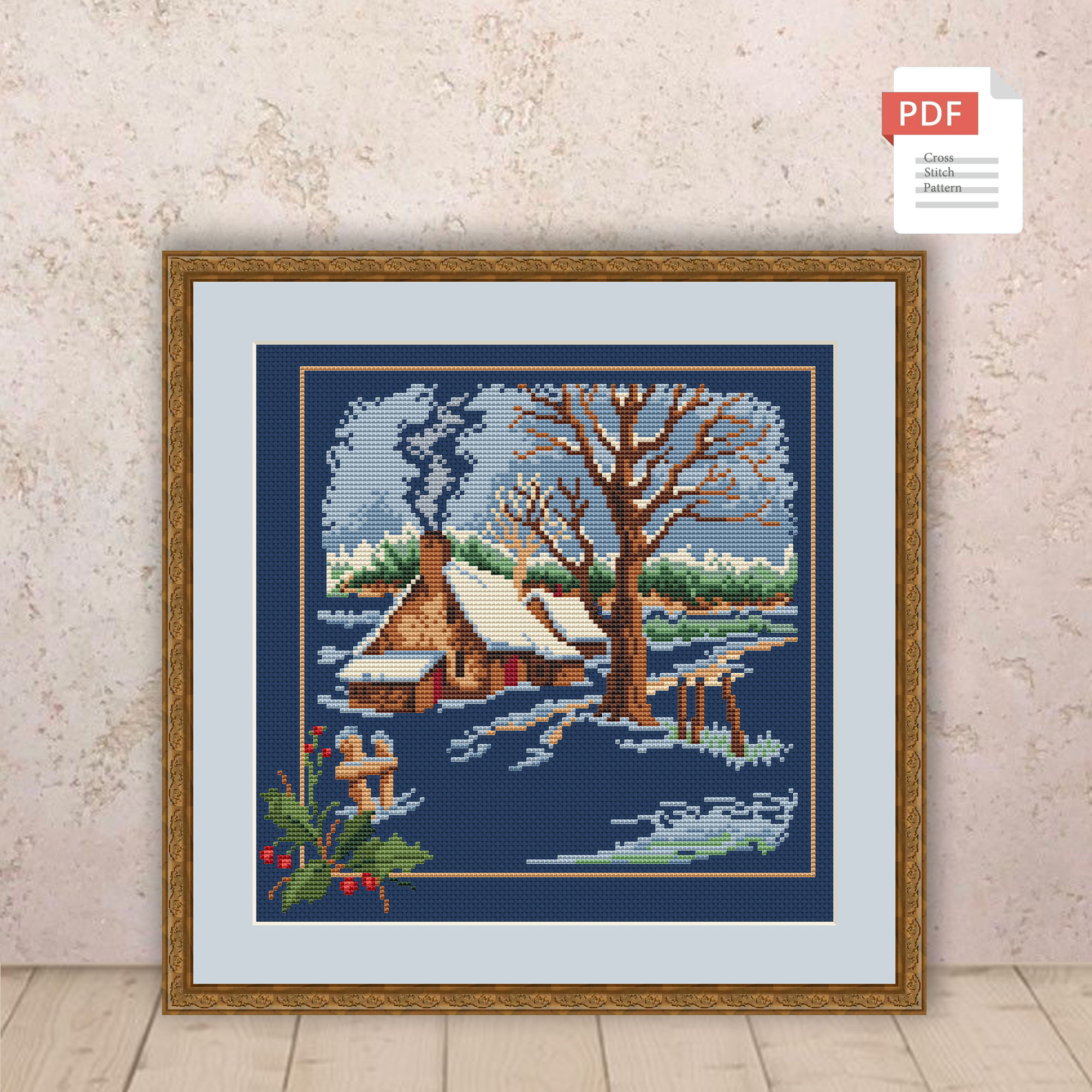 Winter Landscape Cross Stitch Pattern #ssn144 - Image 2